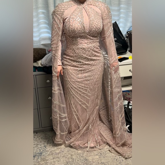 Catwalk couture dusty rose dress - Picture 5 of 5